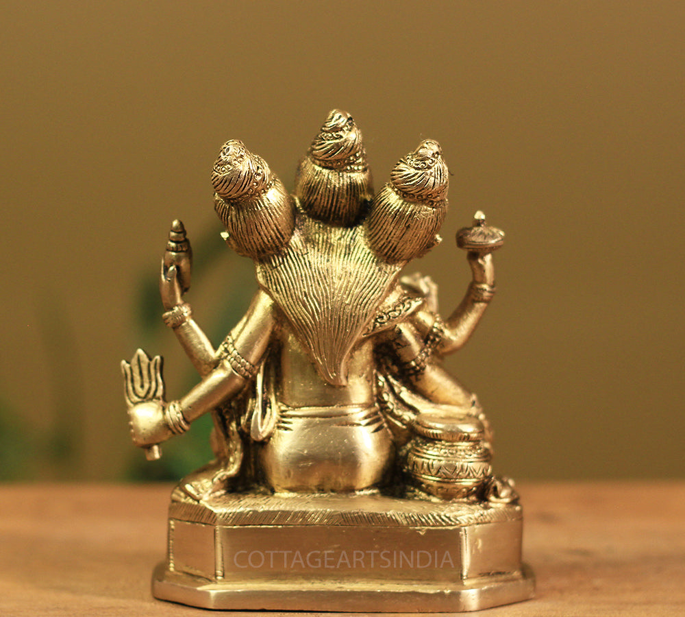 Brass Dattatreya Sitting Posture