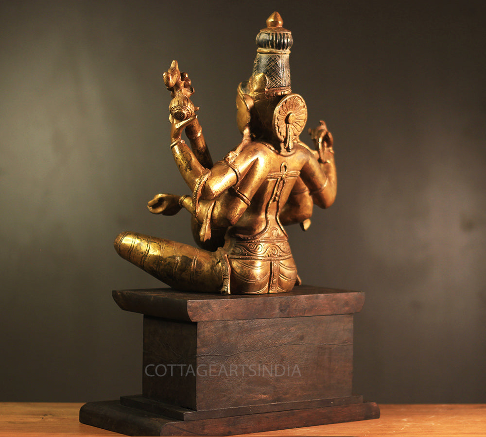 Brass Saraswati Vintage Finish