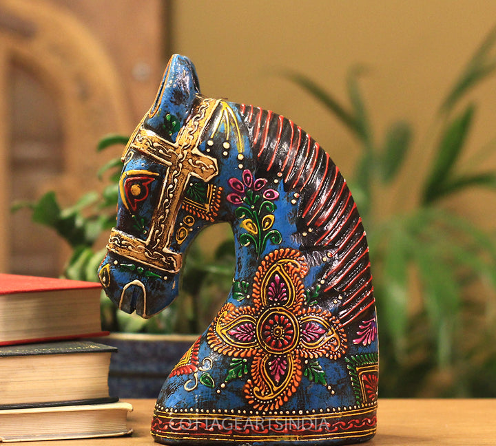 Wooden Horse Head 8.5 inches