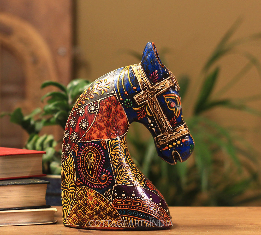 Wooden Horse Head 8.5 inches