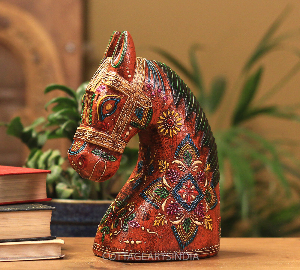 Wooden Horse Head 8.5 inches