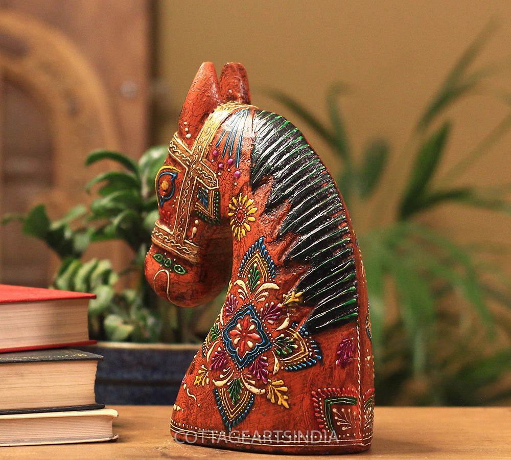 Wooden Horse Head 8.5 inches