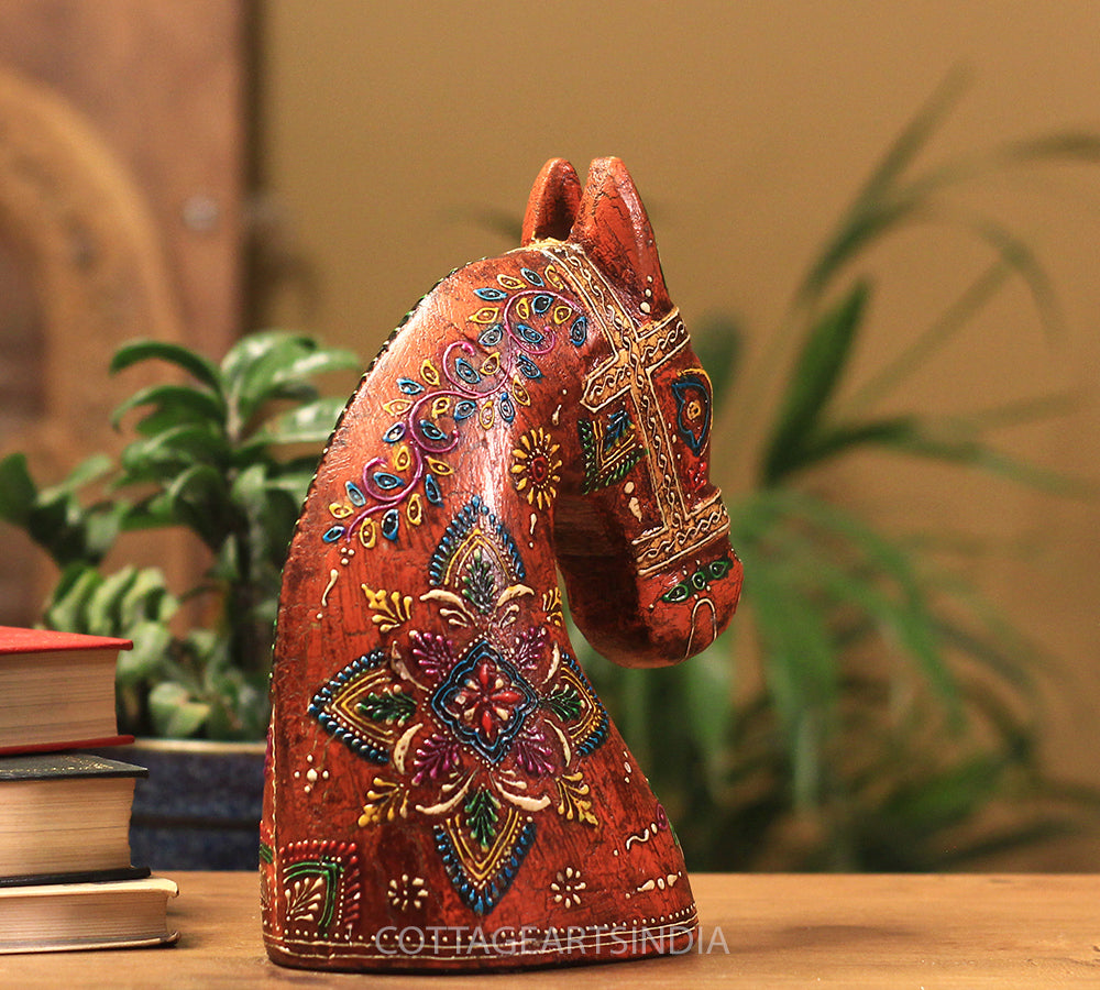 Wooden Horse Head 8.5 inches