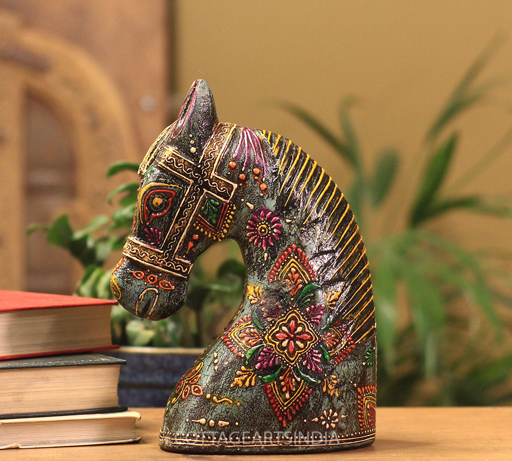 Wooden Horse Head 8.5 inches