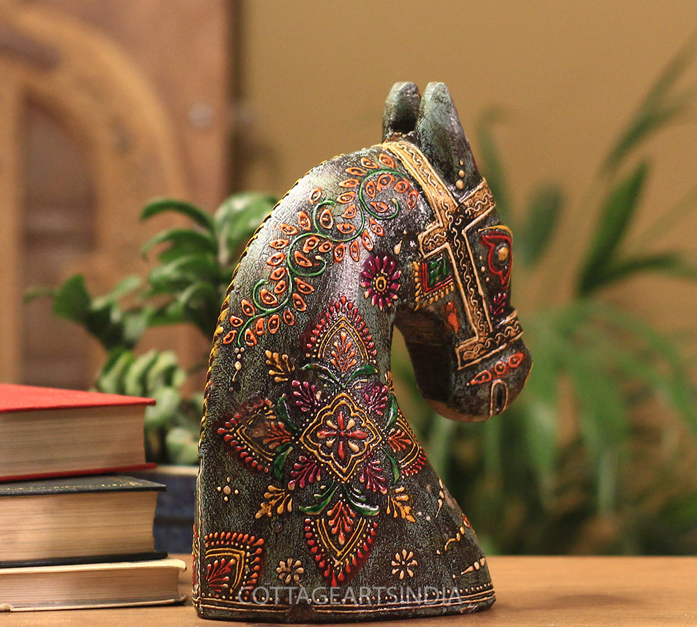 Wooden Horse Head 8.5 inches