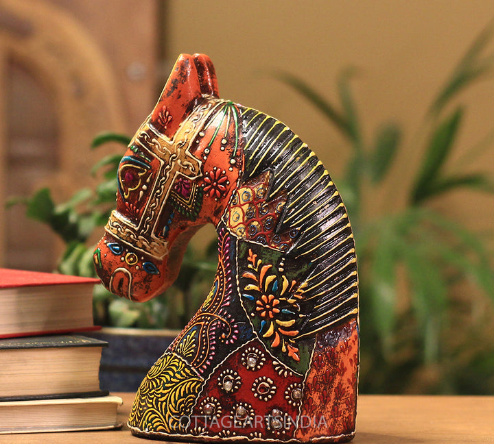 Wooden Horse Head 8.5 inches