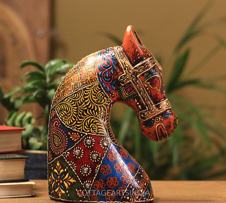 Wooden Horse Head 8.5 inches