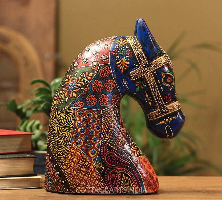 Wooden Horse Head 10.5 inches