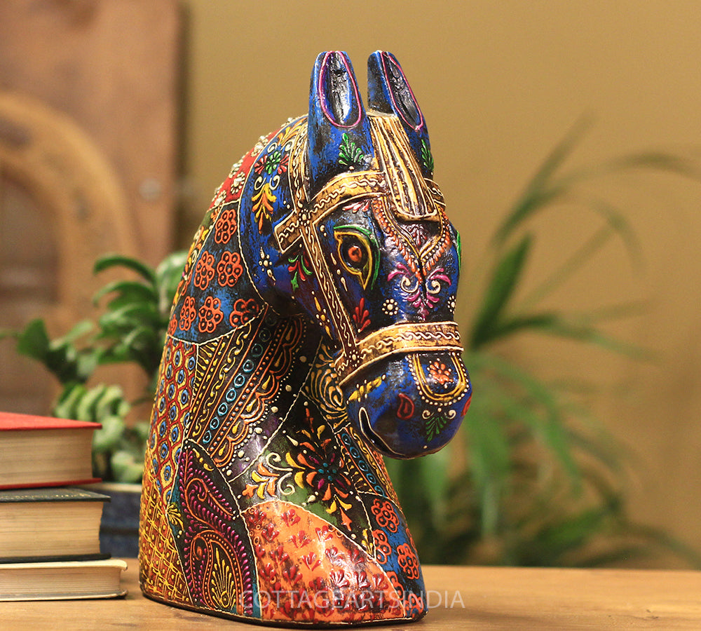 Wooden Horse Head 10.5 inches