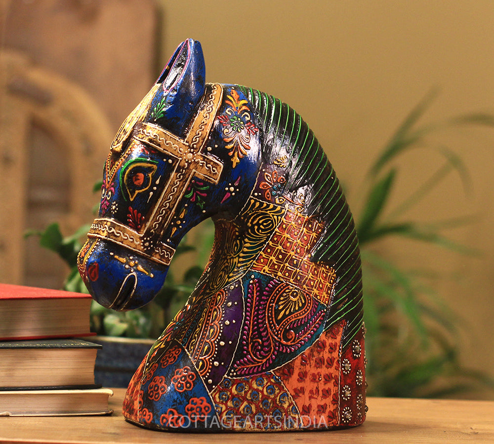 Wooden Horse Head 10.5 inches