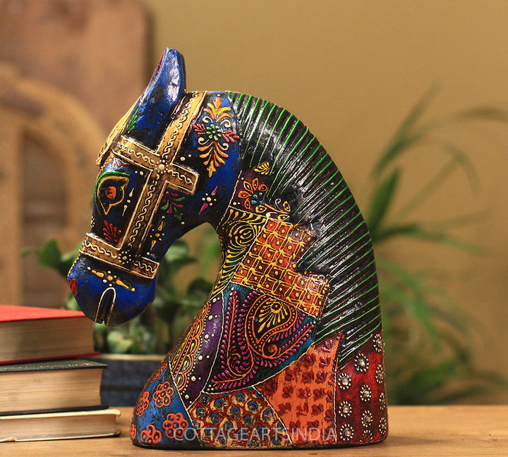 Wooden Horse Head 10.5 inches