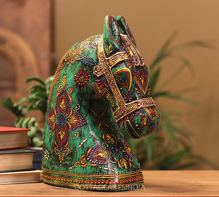 Wooden Horse Head 10.5 inches