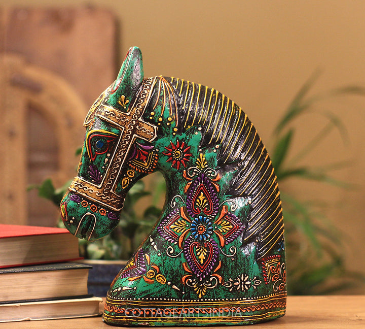 Wooden Horse Head 10.5 inches