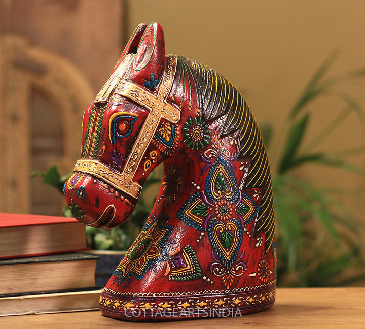 Wooden Horse Head 10.5 inches