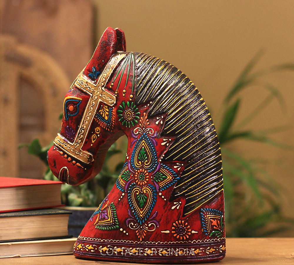 Wooden Horse Head 10.5 inches