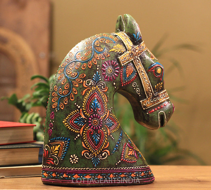 Wooden Horse Head 10.5 inches