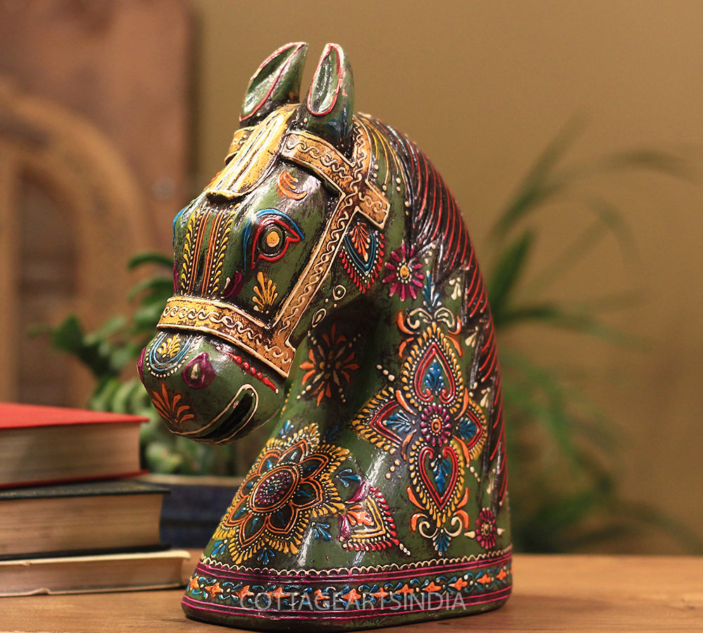 Wooden Horse Head 10.5 inches