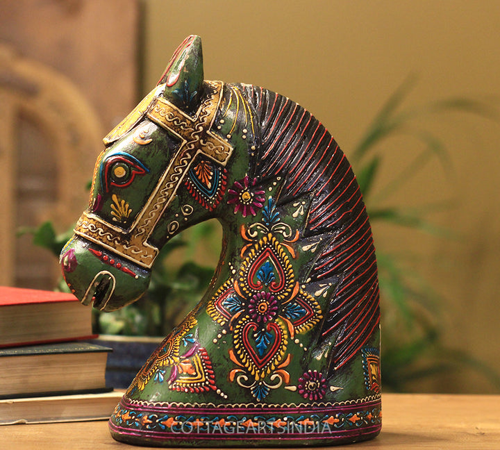 Wooden Horse Head 10.5 inches