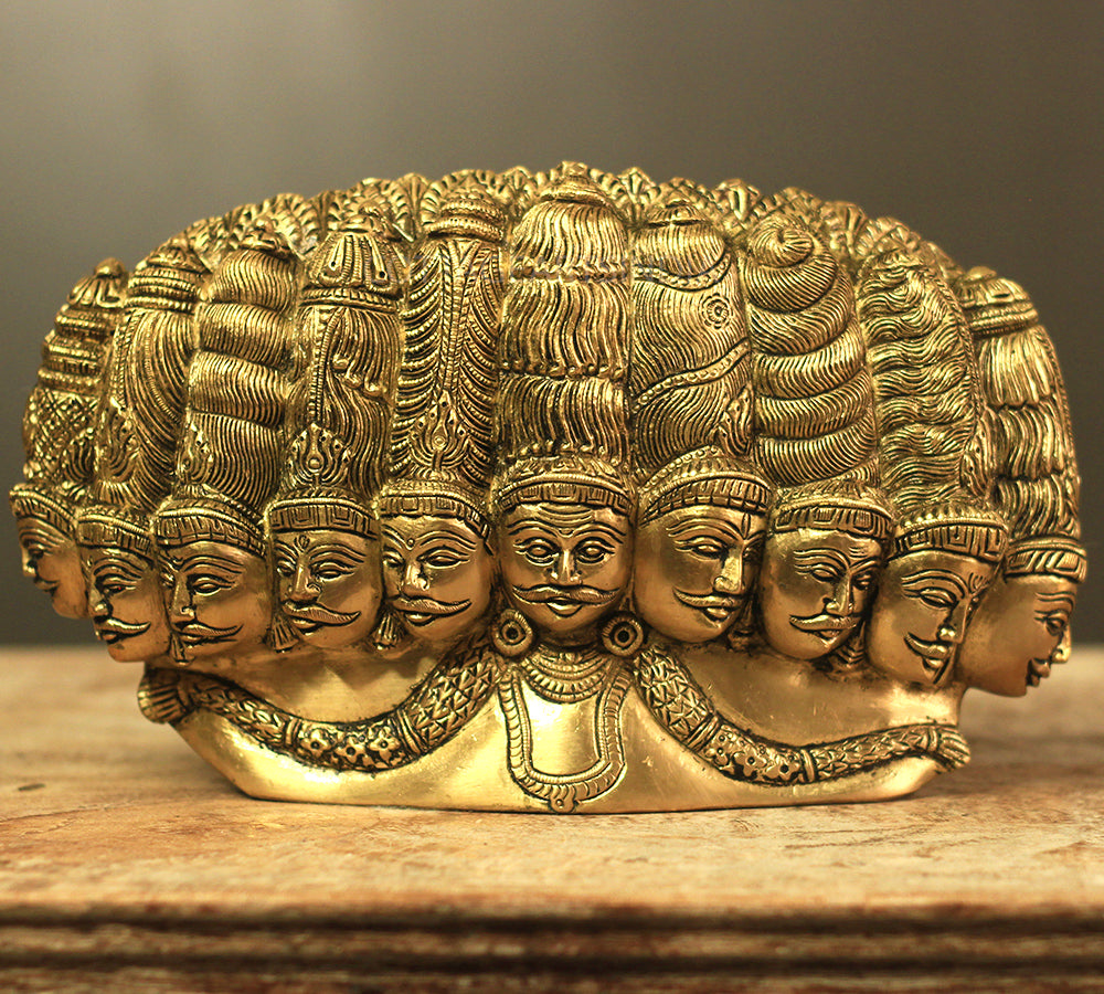 Brass 10 Headed  Ravana and Mandodri