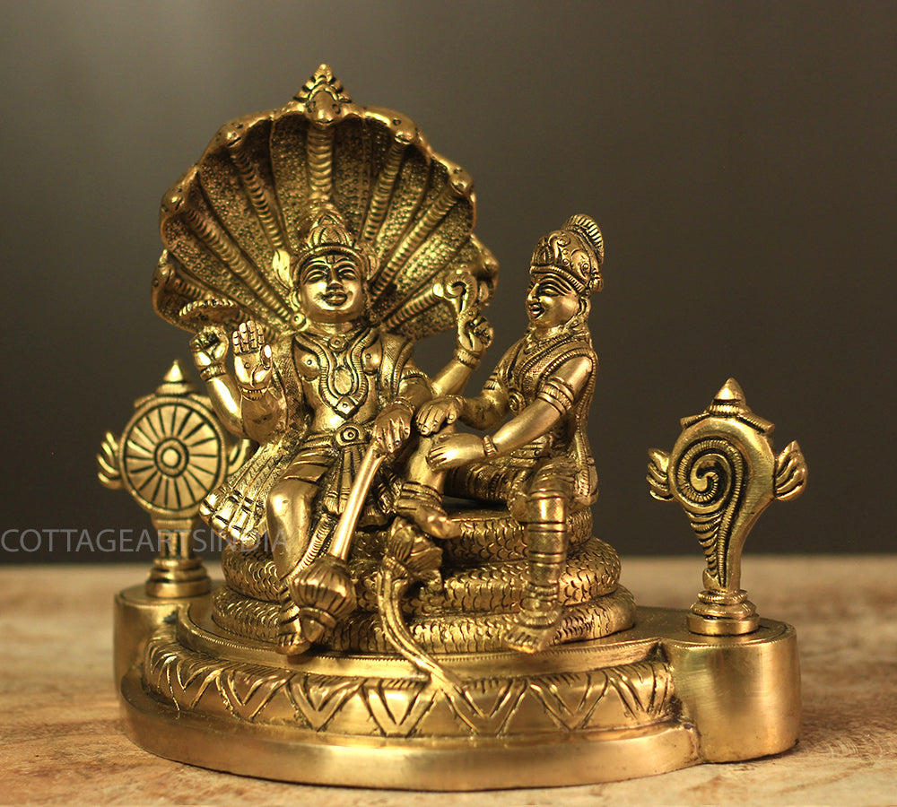 Brass Laxmi Narayan Sheshnaag