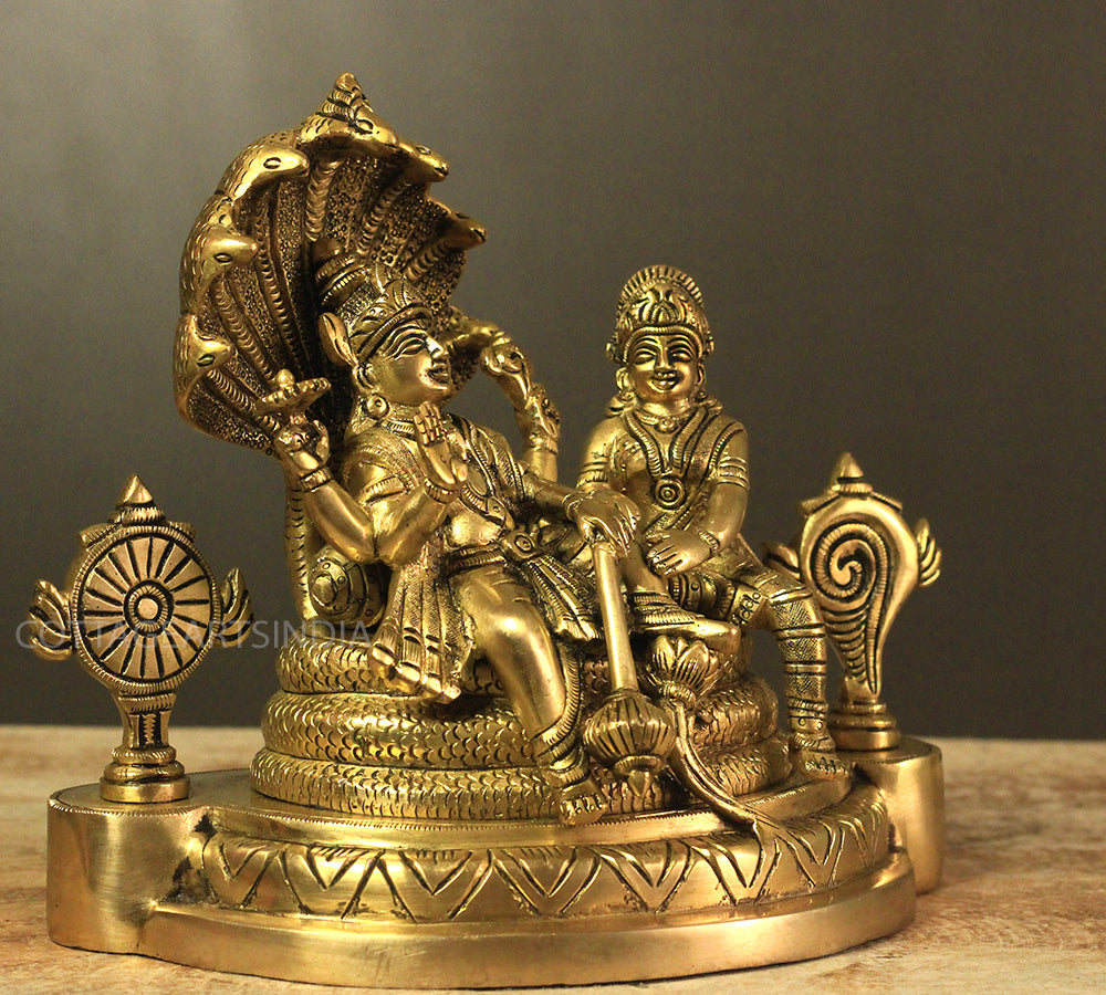 Brass Laxmi Narayan Sheshnaag