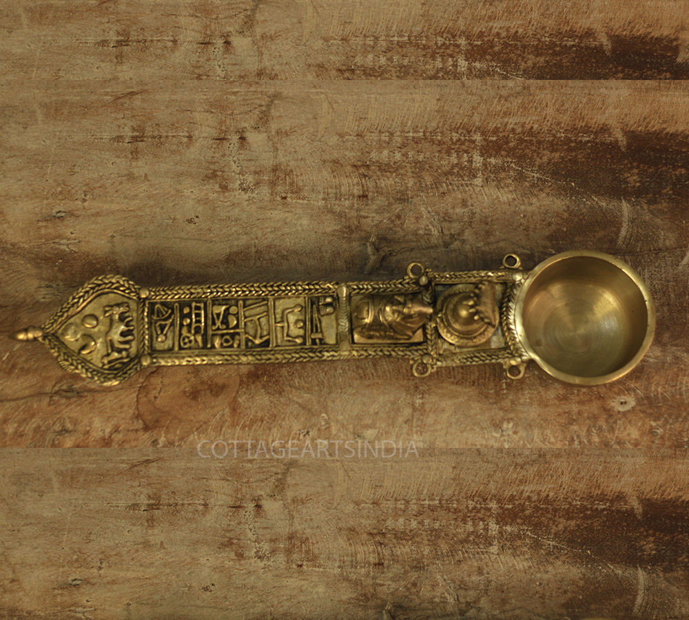 Brass Nandi - Shivling Tribal Art Spoon