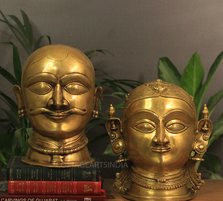 Brass Shiva -Gauri Face