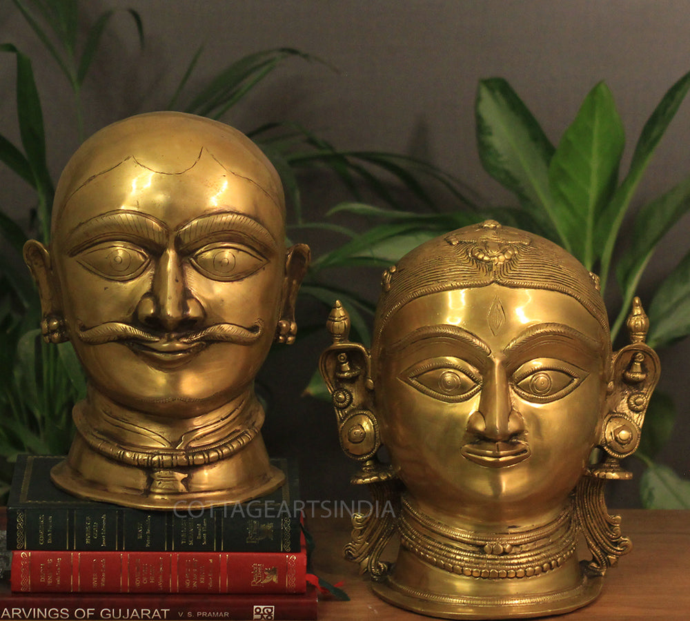 Brass Shiva -Gauri Face