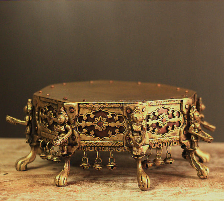 Brass and Copper Tribal Art Chowki