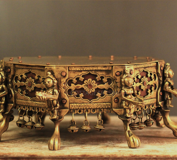 Brass and Copper Tribal Art Chowki