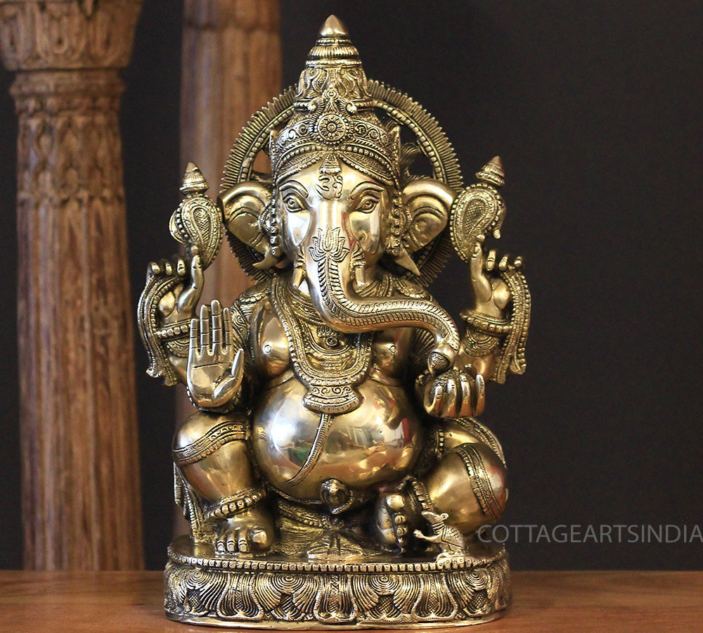 Brass Ganesh SuperFine 19"