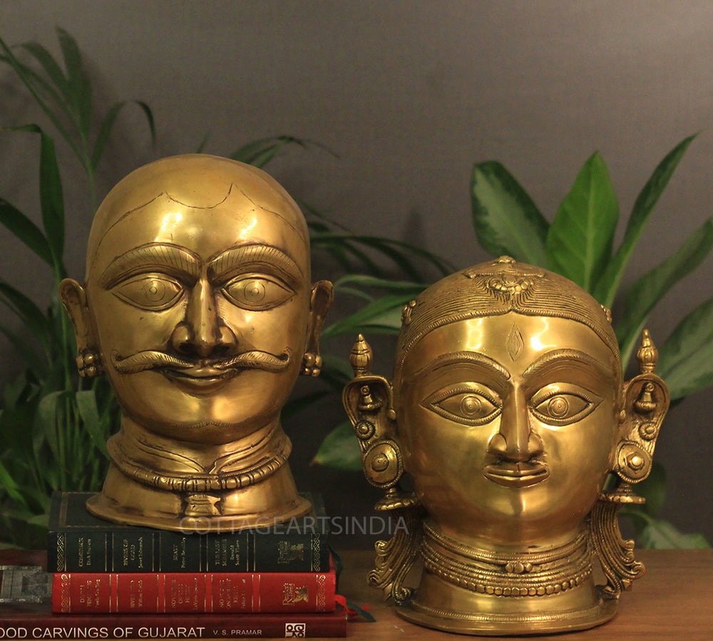 Brass Shiva -Gauri Face