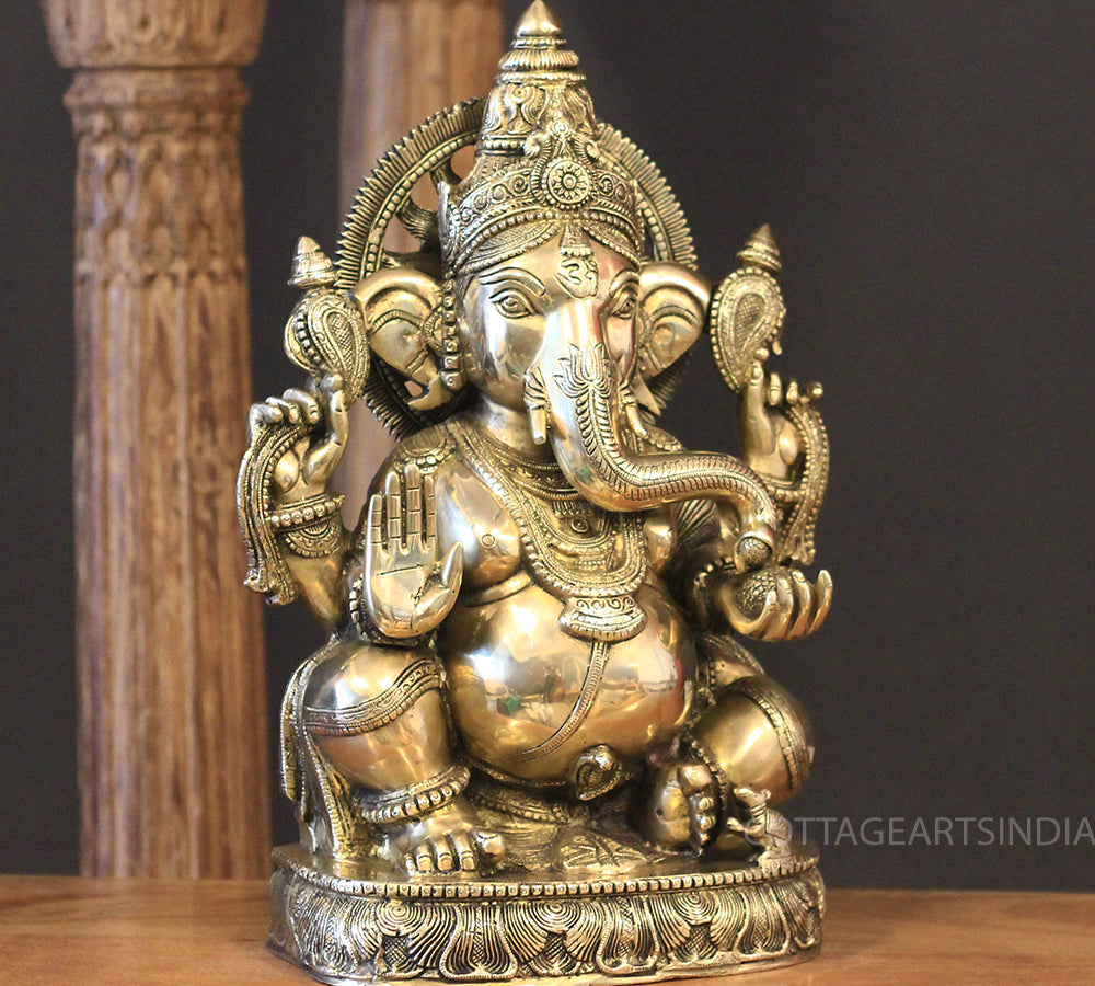 Brass Ganesh SuperFine 19"