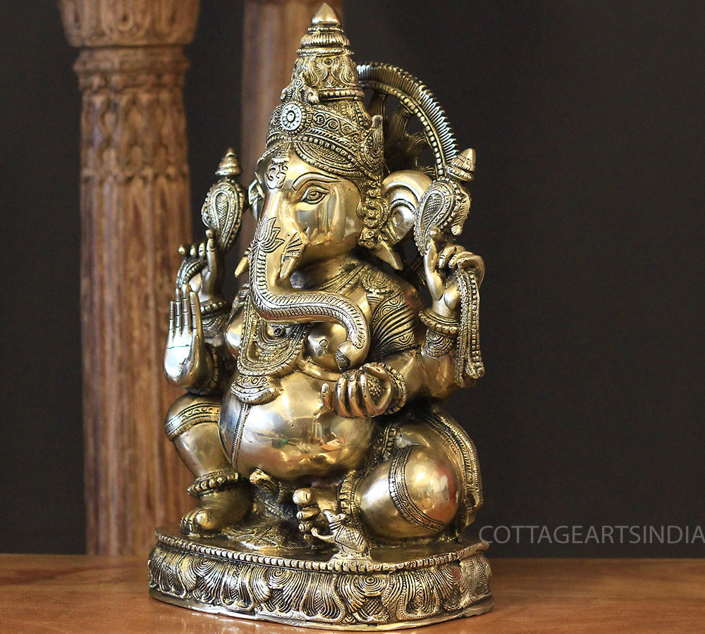 Brass Ganesh SuperFine 19"