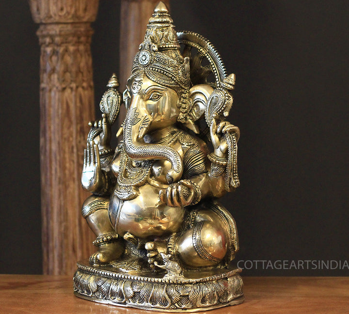 Brass Ganesh SuperFine 19"