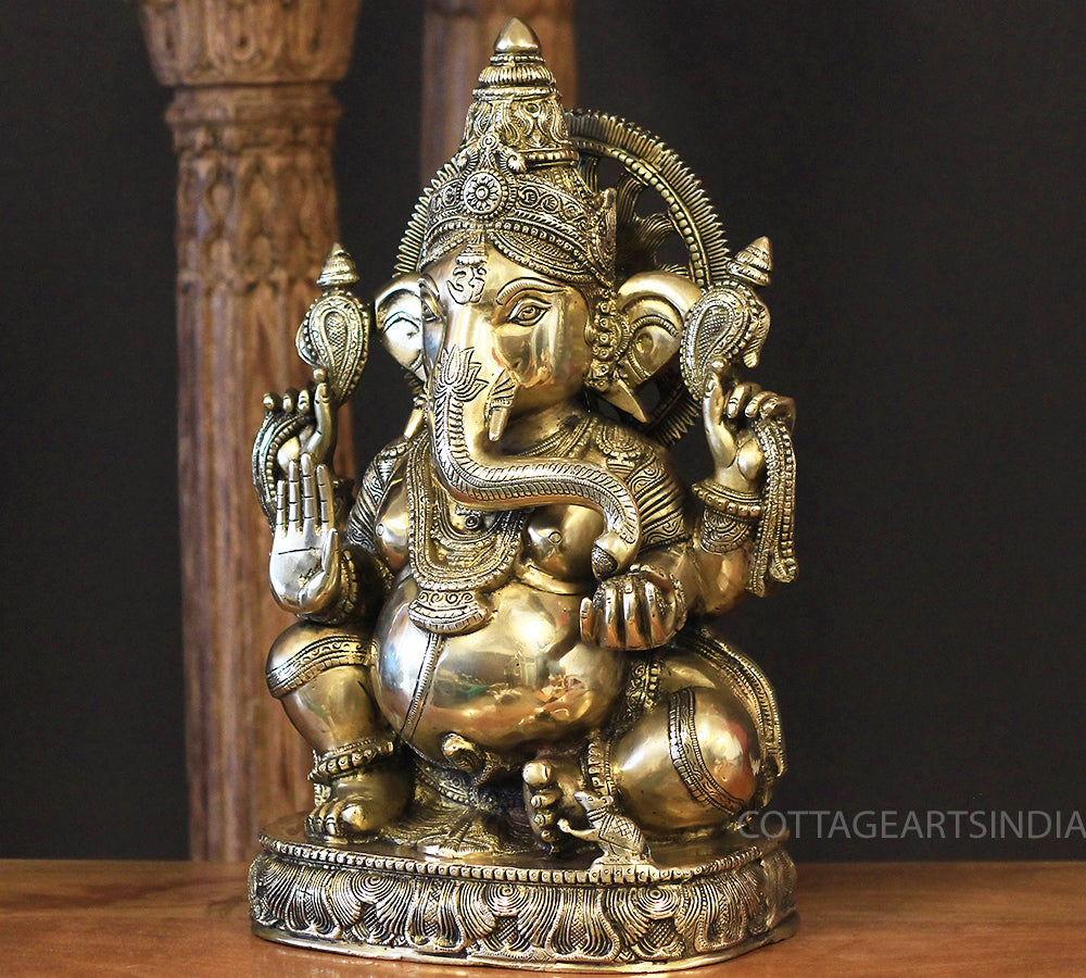 Brass Ganesh SuperFine 19"