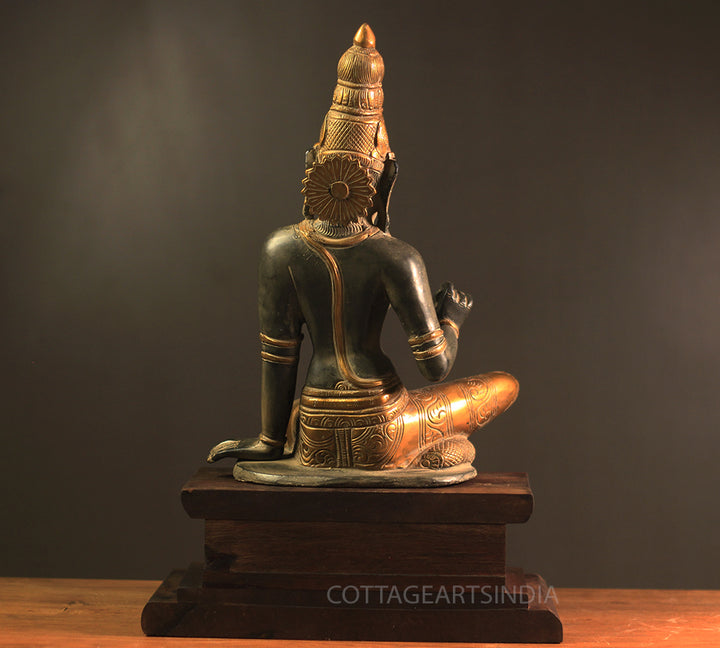 Brass Parvati 18” Antique Black and Gold