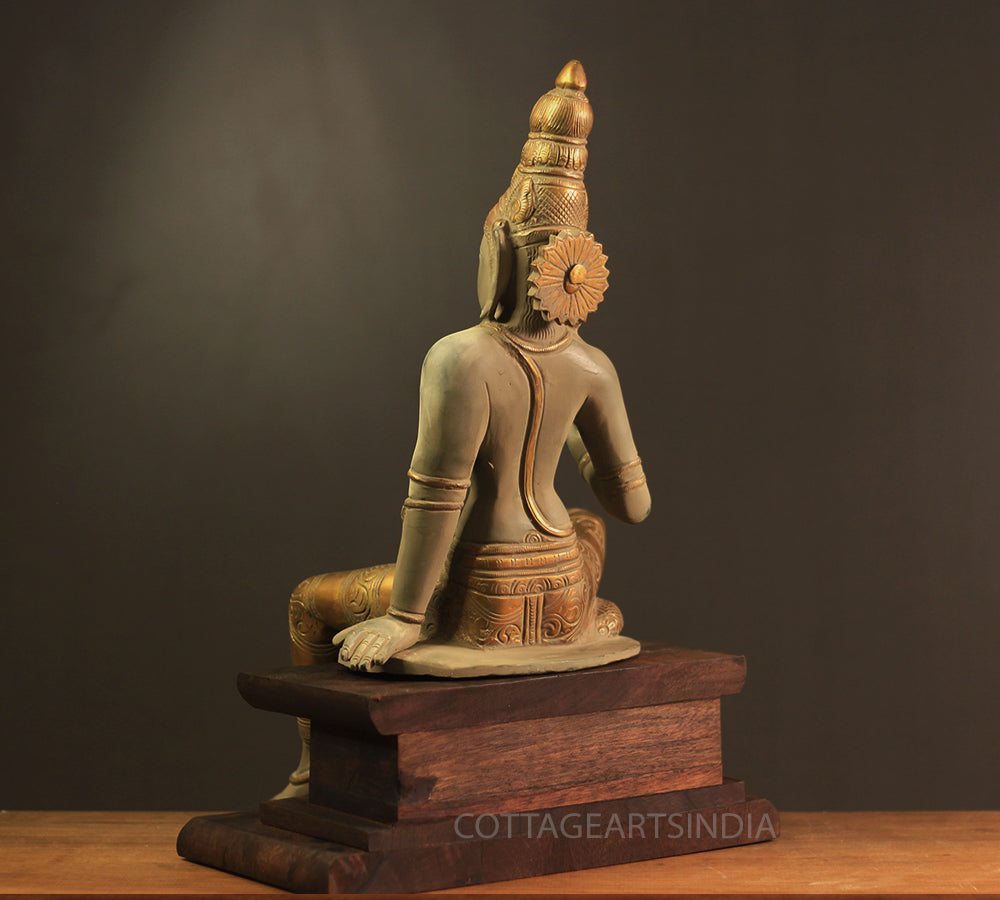 Brass Parvati 18” Rustic and Antique Gold