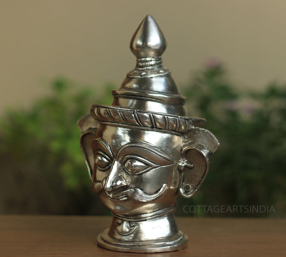 Brass Shiva Mukhlingam Idol Silver