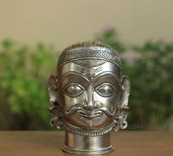 Brass Shiva Mukhlingham Silver