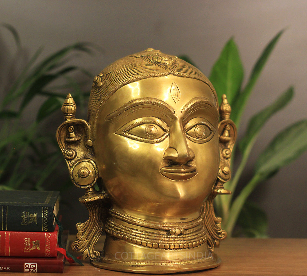 Brass Shiva -Gauri Face