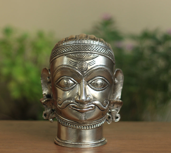 Brass Shiva Mukhlingham Silver