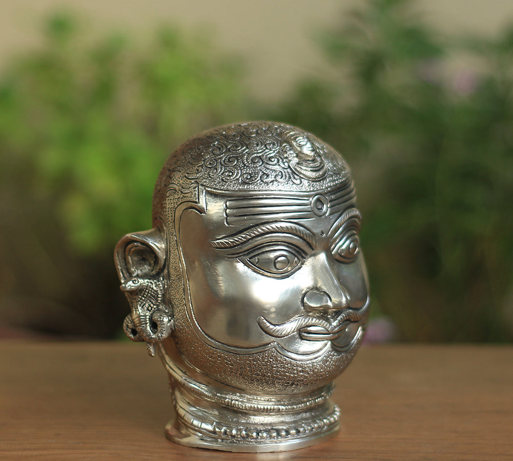 Brass Shiva Mukhlingam Idol Silver