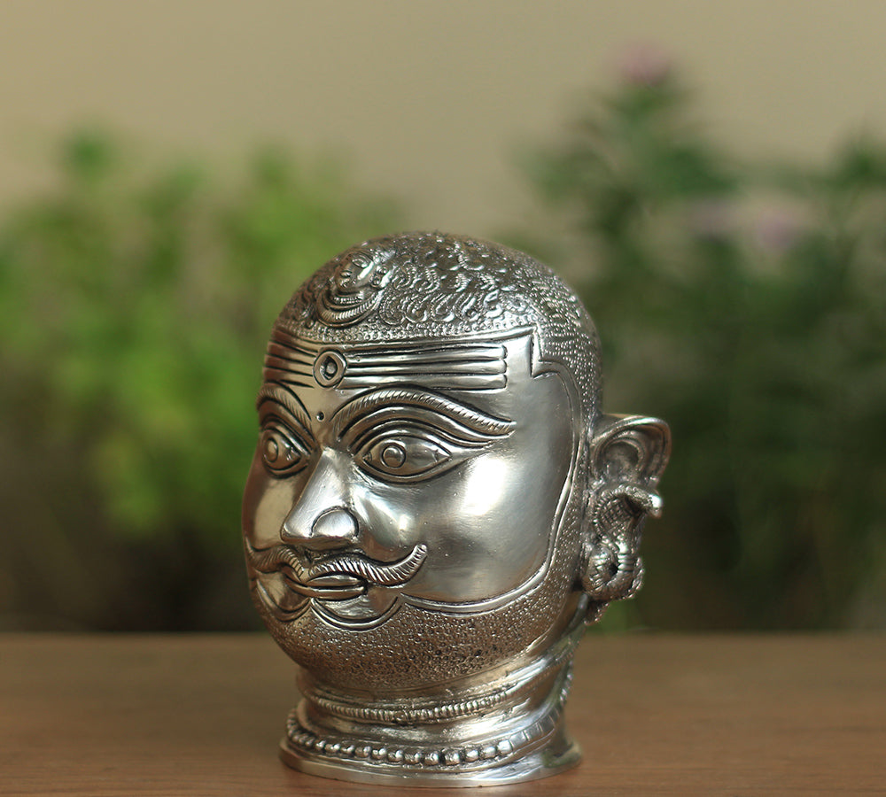 Brass Shiva Mukhlingam Idol Silver