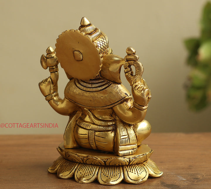 Brass Ganesh Laxmi Saraswati  6"