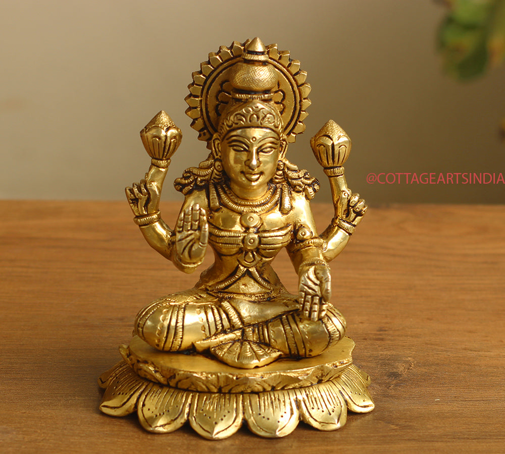 Brass Ganesh Laxmi Saraswati  6"