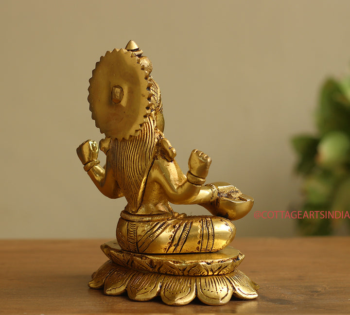 Brass Ganesh Laxmi Saraswati  6"