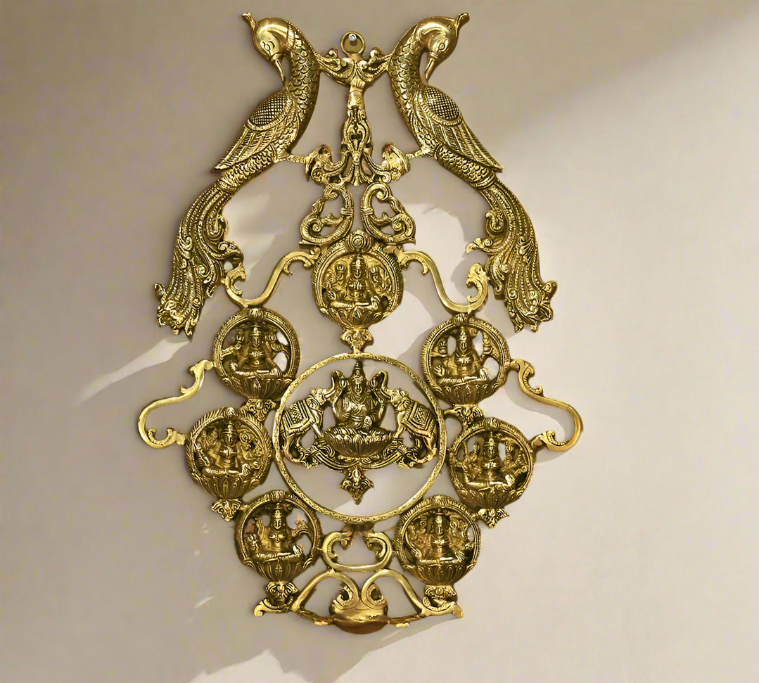 Brass Astalaxmi  Wall Hanging