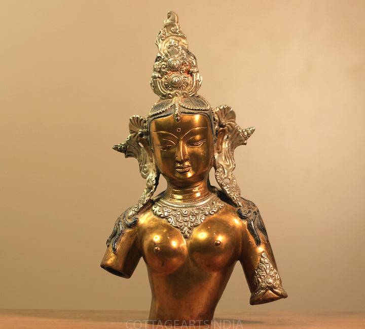 Brass Tara Bust Copper Finish