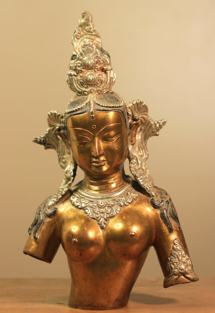 Brass Tara Bust Copper Finish